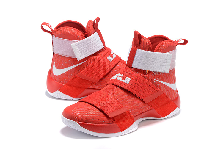 Nike Lebron Solider 10 Red Basketball Shoes - Click Image to Close